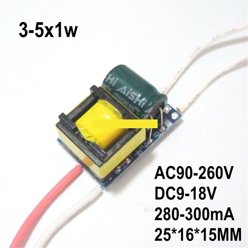 قطعتان من محول طاقة LED ثابت التيار 280mA 300mA محول عزل من 12 إلى 18x1w - Image 3